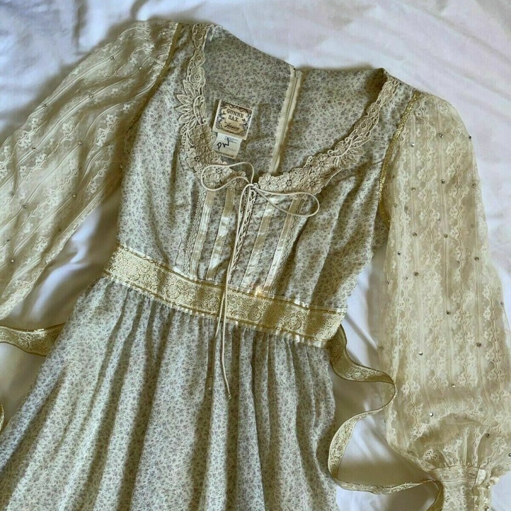 Vintage Gunne Sax Prairie Cottagecore Maxi Dress